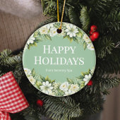 Minimal White & Sage Spa Ornament