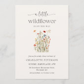 Minimal Wildflower Baby Shower Invitation (Devant)