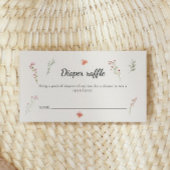 Minimal Wildflower Boho Baby shower Luier Raffle Informatiekaartje