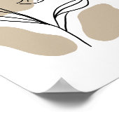 Minimal Wildflower Line Art Boho  Poster (Hoek)