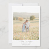 Minimal Wildflower Photo Wedding Invitation (Dos)