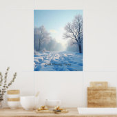 Minimal Winter Calm Poster – Neutral Wall Art (Keuken)