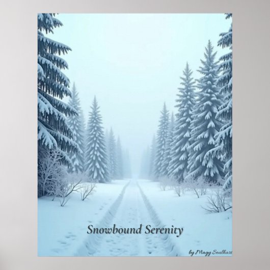 Minimal Winter Calm Poster – Neutral Wall Art (Voorkant)