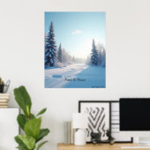 Minimal Winter Calm Poster – Neutral Wall Art (Thuiskantoor)