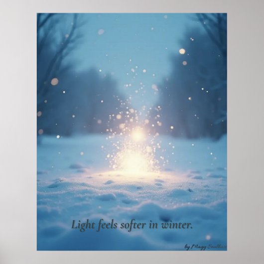 Minimal Winter Calm Poster – Neutral Wall Art (Voorkant)
