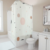 Minimal Winter Dot Pattern, Soft Cozy Neutrals Douchegordijn (In situ)