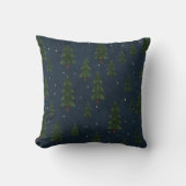Minimal Winter Pine Tree Pattern Throw Pillow Kussen (Voorkant)