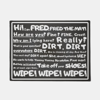 Minimal, Witty - Fred the Mat, Jouw humoristische  Deurmat