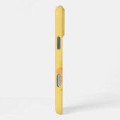 Minimal Yellow Sunburst Textured Circle Design iPhone Hoesje (Rechterkant)