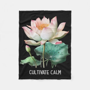 Minimal Yoga T-shirt met Mindfulness Spreuk Cultiv Fleece Deken