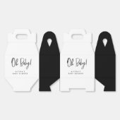 Minimal Zwart wit CHIC Baby shower Bedankt Bedankdoosjes (Ongevouwen)