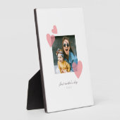 Minimale 1ste Moederdag foto-cadeau met hart Fotoplaat (Zijkant)