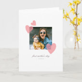 Minimale 1ste Moederdag foto-cadeau met hart Kaart (Gele Bloem)