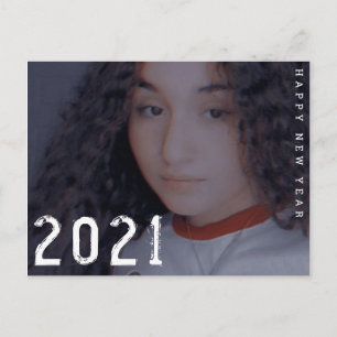 Minimale 2021 Nieuwjaars Fotokaart Briefkaart