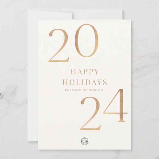 Minimale 2024 Agenda Zakelijk Logo Kerstkaart Kaart (Achterkant)