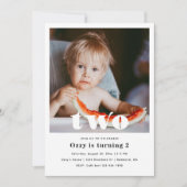 Minimale 2e verjaardag uitnodiging | 2e verjaardag (Voorkant)