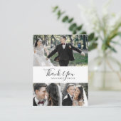 Minimale 3-fotocollage - Hartelijk dank - kaart (Staand voorkant)