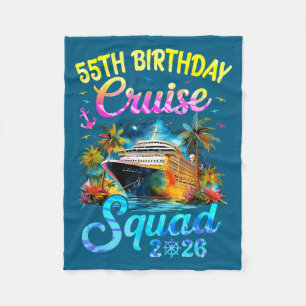 Minimale 55e verjaardag Cruise Squad 2026 Fleece Deken
