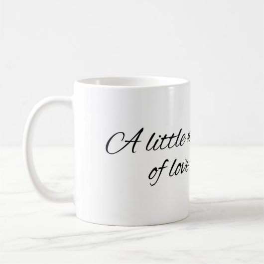 Minimale 'A Little Note of Love'-mok Koffiemok (Links)