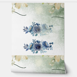 Minimale aangepaste blauwe kleur behang