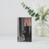 Minimale aangepaste Elegant Monogram Crest Custom  Visitekaartje (Staand voorkant)