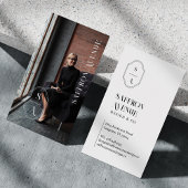 Minimale aangepaste Elegant Monogram Crest Custom  Visitekaartje