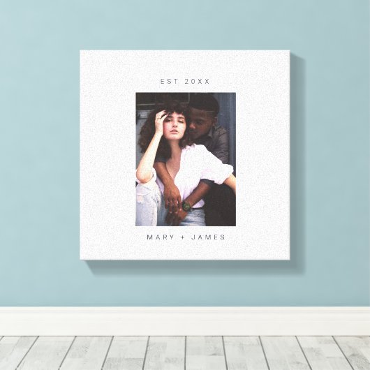 Minimale aangepaste fototekst canvas afdruk (Insitu (Houten vloer))