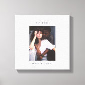 Minimale aangepaste fototekst canvas afdruk (Voorkant)