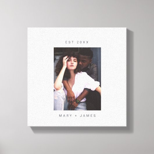 Minimale aangepaste fototekst canvas afdruk (Voorkant)