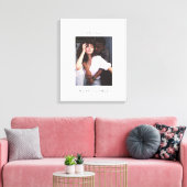 Minimale aangepaste fototekst canvas afdruk (Insitu (Woonkamer))