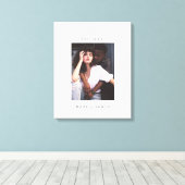 Minimale aangepaste fototekst canvas afdruk (Insitu (Houten vloer))