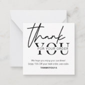 Minimale aangepaste Logo Business - Hartelijk dank Notitiekaartje (Voorkant)