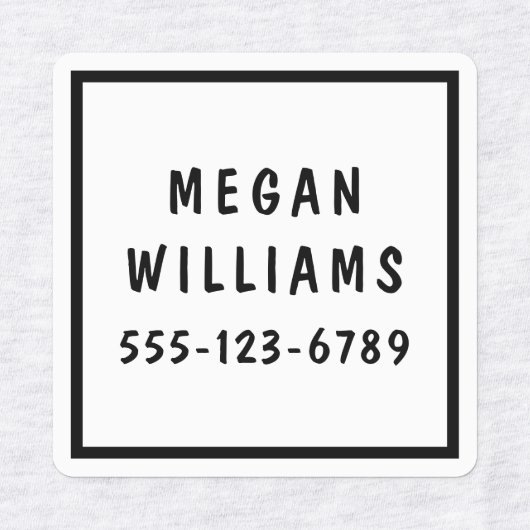 Minimale aangepaste, moderne, persoonlijke kleding labels (Design 2)