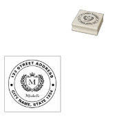 Minimale Aangepaste Monogram Naam Royal Crest Embl Rubberstempel (Gestempeld)