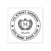 Minimale Aangepaste Monogram Naam Royal Crest Embl Rubberstempel (Afrduk)