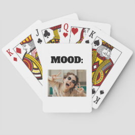 Minimale aangepaste MOOD Funny Add Photo Pokerkaarten