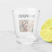 Minimale aangepaste MOOD Funny Add Photo Shot Glas (Achterkant)