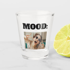 Minimale aangepaste MOOD Funny Add Photo Shot Glas
