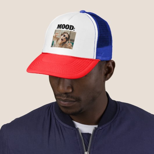 Minimale aangepaste MOOD Funny Add Photo Trucker Pet (In situ)