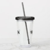 Minimale aangepaste naam acryl drinkbeker (Links)
