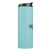 Minimale aangepaste naam en kleur thermosbeker (Gedraaid links)