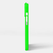 Minimale aangepaste naam monogram neon groen scher iPhone hoesje (Linkerkant)