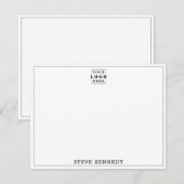 Minimale aangepaste naam Professional Business Log Notitiekaartje (Voorkant / Achterkant)