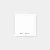 Minimale aangepaste naam Professional Modern White Post-it® Notes (Voorkant)
