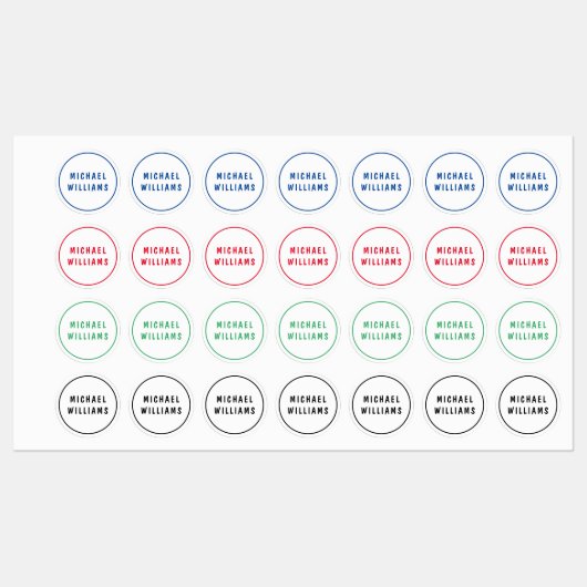 Minimale aangepaste persoonlijke naam labels (Vel)