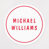 Minimale aangepaste persoonlijke padnaam kleding labels (Design 2)