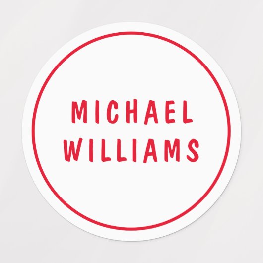 Minimale aangepaste persoonlijke padnaam kleding labels (Design 2)