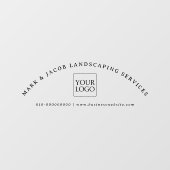 Minimale aangepaste tekst Business Logo Auto Vrach Raamsticker (Vel)