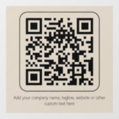 Minimale Aangepaste Tekst Pastel Crèmekleurige Van Raamsticker (Vel)