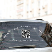 Minimale aangepaste tekst QR-code zakelijke auto v Raamsticker